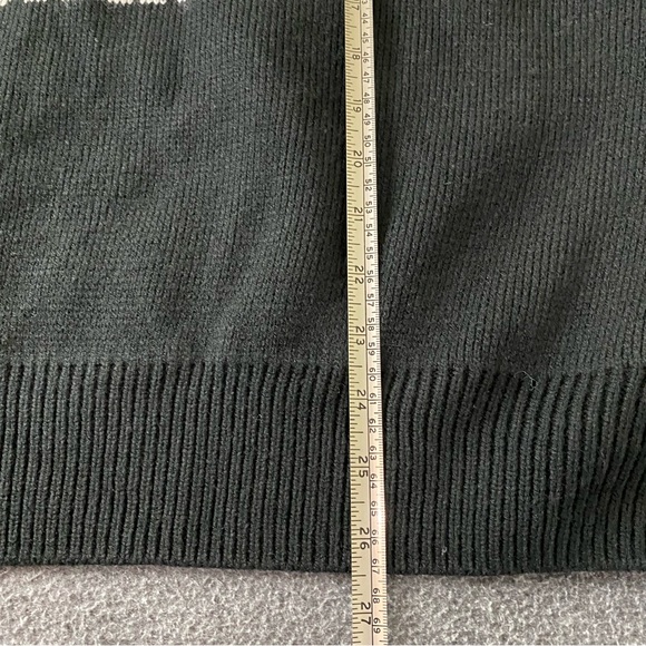 WELLDONE Jacquard Sweater Black Wool Blend Mens Size Medium - Picture 12 of 13